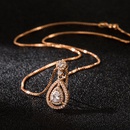 Korean version necklace full diamond water drop pendant fashion clavicle chain necklace wedding jewelrypicture10