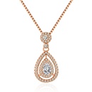 Korean version necklace full diamond water drop pendant fashion clavicle chain necklace wedding jewelrypicture11