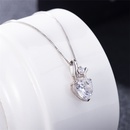Korean version of simple necklace temperament love pendant niche design heartshaped clavicle chain necklacepicture8