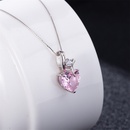 Korean version of simple necklace temperament love pendant niche design heartshaped clavicle chain necklacepicture10