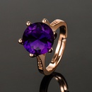 round zircon amethyst open sixclaw zirconset purple diamond ring simplepicture9