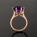 round zircon amethyst open sixclaw zirconset purple diamond ring simplepicture10