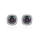 square colorful stone earrings classic diamond fourclaw earrings fashion jewelrypicture11