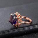 hollow amethyst European and American inlaid emerald amethyst ring fashion jewelrypicture10