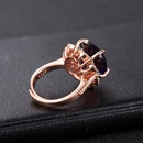 hollow amethyst European and American inlaid emerald amethyst ring fashion jewelrypicture11