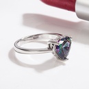 heartshaped colorful zircon European and American fashion heart color ringpicture9