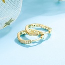 Pendientes ondulados de diamantes europeos y americanos Pendientes de circonita con incrustaciones de oro de 18k para mujerpicture8