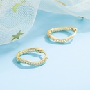 European and American diamond wavy earrings female 18k gold inlaid zircon earringspicture9