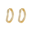 European and American diamond wavy earrings female 18k gold inlaid zircon earringspicture11