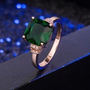 shaped emerald European and American crossborder rose gold emerald ring fashion jewelrypicture8