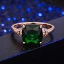 shaped emerald European and American crossborder rose gold emerald ring fashion jewelrypicture9