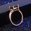 shaped emerald European and American crossborder rose gold emerald ring fashion jewelrypicture11