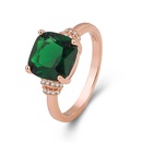 shaped emerald European and American crossborder rose gold emerald ring fashion jewelrypicture7