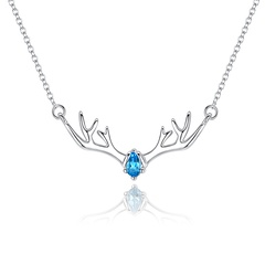 Korean version of small antler necklace diamond small elk clavicle chain simple fashion jewelry wholesale