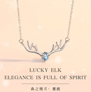 Korean version of small antler necklace diamond small elk clavicle chain simple fashion jewelry wholesalepicture7