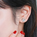Korean version little elk earrings snowflake zircon antler earrings Christmas deer earrings jewelrypicture8