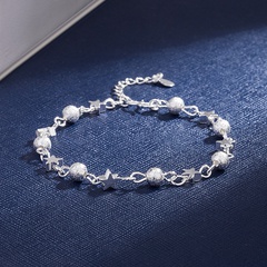 Korean copper plated five-pointed star frosted transfer beads star bracelet