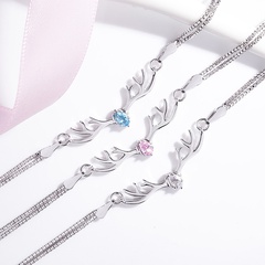 Korean version elk blue crystal diamond antler bracelet wholesale