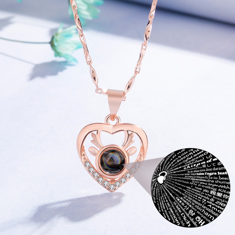 Korean version pendant antler necklace Valentines day gift