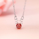 Korean antler necklace natural wine red garnet elk necklace clavicle chain simple jewelrypicture7