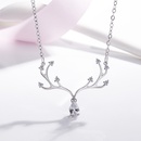 new elk antler necklace zircon Christmas antler clavicle chain simple fashion jewelry wholesalepicture7
