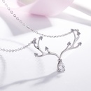 new elk antler necklace zircon Christmas antler clavicle chain simple fashion jewelry wholesalepicture9