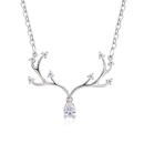new elk antler necklace zircon Christmas antler clavicle chain simple fashion jewelry wholesalepicture11