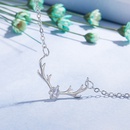 Korean version of elk antler pendant simple antler necklace clavicle chain jewelrypicture10