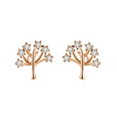 Korean version of cute silverplated tree of life earrings plant full of diamonds tree of life earringspicture11