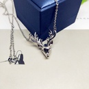 Korea Christmas Deer Necklace Antler Elk Pendant Long Sweater Chain Fashion Jewelry Wholesalepicture8