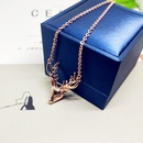 Korea Christmas Deer Necklace Antler Elk Pendant Long Sweater Chain Fashion Jewelry Wholesalepicture10