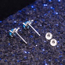 Korean version blue diamond antler earrings elk antlers blue crystal earringspicture10