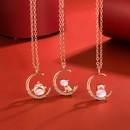 Korean version of hibiscus stone zodiac pendant diamond necklace pendant fashion accessoriespicture21