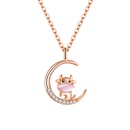 Korean version of hibiscus stone zodiac pendant diamond necklace pendant fashion accessoriespicture20