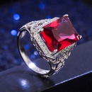 rose ruby ring European and American hollow generous ruby ring fashion jewelrypicture7