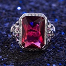 rose ruby ring European and American hollow generous ruby ring fashion jewelrypicture8