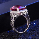 rose ruby ring European and American hollow generous ruby ring fashion jewelrypicture9