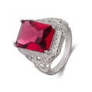 rose ruby ring European and American hollow generous ruby ring fashion jewelrypicture11