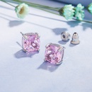fashion style retro square earrings colorful zircon earrings simple jewelrypicture8