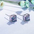 fashion style retro square earrings colorful zircon earrings simple jewelrypicture9