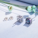 fashion style retro square earrings colorful zircon earrings simple jewelrypicture10