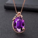 diamondstudded purple rhinestone pendant full diamond pendant necklace fashion jewelrypicture9