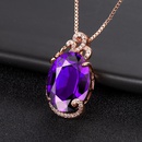 diamondstudded purple rhinestone pendant full diamond pendant necklace fashion jewelrypicture7