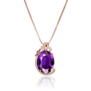 diamondstudded purple rhinestone pendant full diamond pendant necklace fashion jewelrypicture11
