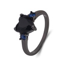 heartshaped black European and American simulation diamond heartshaped ring fashion jewelrypicture11