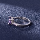 zircon heartshaped amethyst ring European fashion purple zircon ring jewelrypicture10