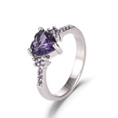 zircon heartshaped amethyst ring European fashion purple zircon ring jewelrypicture11