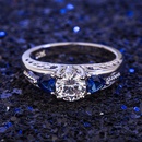 heartshaped blue diamond European and American blue simulation diamond crossborder simple fashion jewelrypicture11