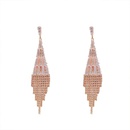Fashion long tassel personalized copper inlaid zircon earrings wholesalepicture11