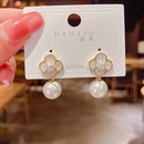 Fashion pearl pendant earrings fashion temperament bow copper earrings wholesalepicture11